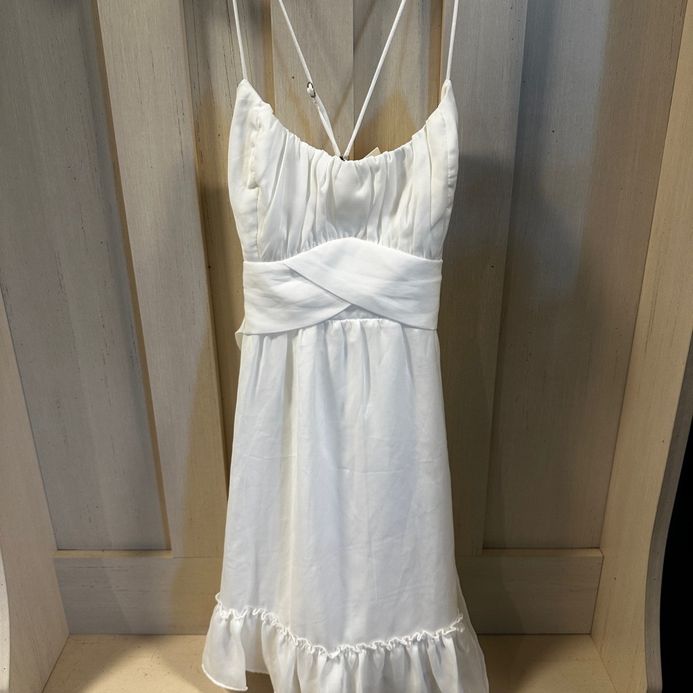 Hello Molly White Dress with Spaghetti Straps